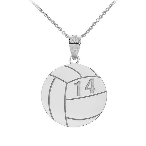 Personalized Engravable Silver Basketball Pendant Necklace With Your Name Number